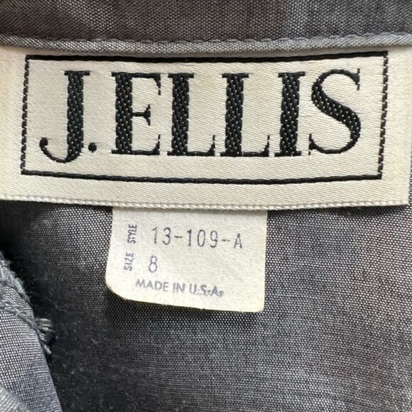 Silver Button-Up Tunic Shirt by J. Ellis – Size 8 - Picture 5 of 6